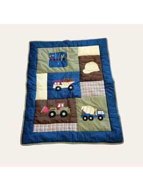 Sweet Jojo Designs Construction tools Baby Crib Nursery Quilt Blanket 35" x 43"